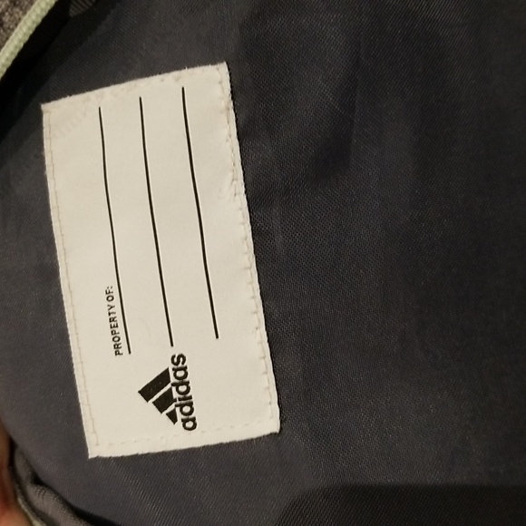 Adidas grey and teal multi pocket backpack w/side mesh beverage holder unisex - Picture 8 of 11